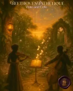 Cover image of Beethoven Pathetique violin and cello duet sheet music PDF by Duo.Hansen