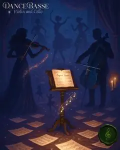 Cover Image of Warlock's Danse Basse from his Capriol Suite for Violin and cello duet Sheet Music