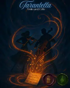 Cover of Prokofiev's Tarantella Violin and Cello Duet Sheet Music