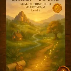 The Milestone Map - Scorekeeper's Seal Practice Progress System for Violin, Viola, and Cello - Seal of First Light: Spark of Sound *PREORDER*