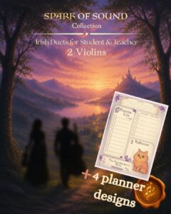 cover image for irish violin duets plus planner sheets bundle